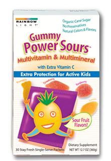 Gummy Power Sours Multivitamin & Multimineral (30 packets)* Rainbow Light