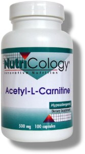 Acetyl L-Carnitine 500 mg (100 Vcaps) NutriCology