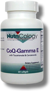 CoQ-Gamma E with Tocotrienols & Carotenoids (60 softgels) NutriCology