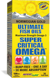 Norwegian Gold Super Critical Omega (30 fish gels) * Renew Life
