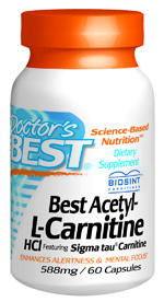Best Acetyl L-Carnitine featuring Sigma Tau� Carnitine (588 mg 60 capsules) Doctor's Best