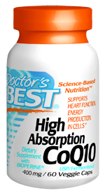 High Absorption CoQ10 (400 mg 60 vegi capsules) Doctor's Best