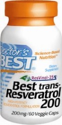 Best trans-Resveratrol 200 featuring ResVinol-25 (200 mg 60 vegetarian capsules) Doctor's Best
