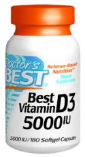 Best Vitamin D 5,000 IU (180 soft gels) Doctor's Best
