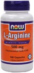 L-Arginine 500 mg (100 Caps) NOW Foods