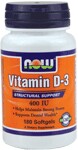 Vitamin D-3 400 IU (180 Softgels) NOW Foods
