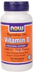 Vitamin D-1000 IU Vegetarian (120 Vcaps) NOW Foods