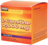 L-Carnitine 2,000 mg (12 liquid shots, 15mL each) NOW Foods