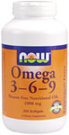 Omega 3-6-9 (250 softgels 1000 mg) NOW Foods