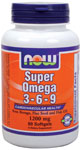 Super Omega 3-6-9 (90 softgels 1200 mg) NOW Foods
