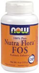 Nutra Flora FOS Vegetarian Formula (4 oz) NOW Foods