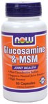 Glucosamine & M.S.M (60 Caps 750/250 mg) NOW Foods