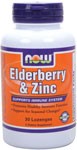 Elderberry-Zinc Lozenges (30 lozenges) NOW Foods
