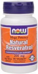 Mega Resveratrol (60 Vcaps- 200mg) NOW Foods