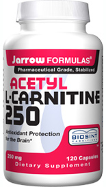 Acetyl L-Carnitine (250 mg 120 capsules) Jarrow Formulas