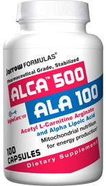Acetyl L-Carnitine plus ALA  (500 mg 100 capsules) Jarrow Formulas