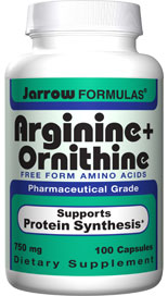Arginine  plus  Ornithine (750 mg 100 capsules) Jarrow Formulas