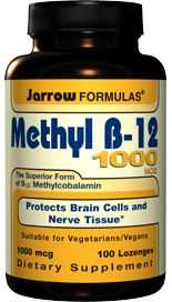 Methyl B12, Methylcobalamin (1000 mcg 100 lozenges) Jarrow Formulas