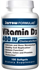Vitamin D3 (400 IU 100 softgels) Jarrow Formulas