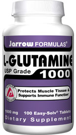 L-Glutamine (1000 mg 100 tablets) Jarrow Formulas