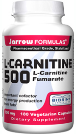 L-Carnitine (500 mg 180 capsules) Jarrow Formulas