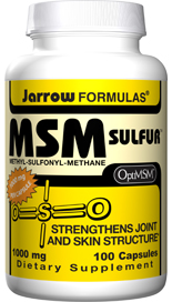 MSM Sulfur (1000 mg 100 capsules) Jarrow Formulas