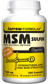 MSM Sulfur (1000 mg 200 capsules) Jarrow Formulas