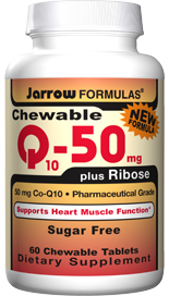 Chewable Co-Q10 plus Ribose (50 mg 60 tablets) Jarrow Formulas