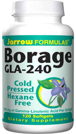 Borage GLA-240 plus Gamma Tocopherol (240 mg 120 softgels) Jarrow Formulas