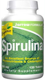 Organic Spirulina (500 mg 120 tablets) Jarrow Formulas