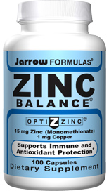 Zinc Balance (15 mg 100 capsules) Jarrow Formulas