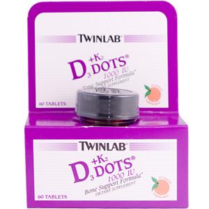 D3 plus K2 Dots (1000 IU 60 tabs) TwinLab
