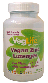 Vegan Zinc Lozenges (50 Lozenges) VegLife 100% Vegan