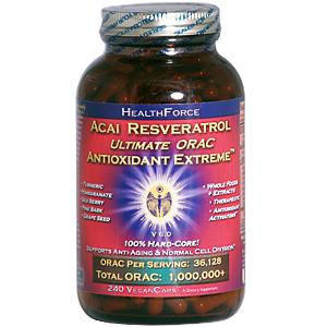 Ultimate Acai Resveratrol Antioxidant Complex (60 Vegan Capsules) HealthForce Nutritionals