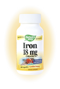 Iron Chelated 18mg (100 caps) Nature's Way