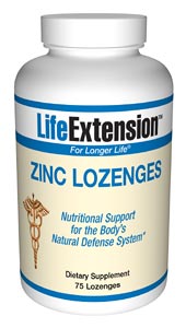 Zinc Lozenges (23 mg 75 lozenges)* Life Extension