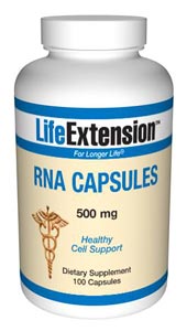 RNA (Ribonucleic Acid) (500 mg 100 capsules)* Life Extension