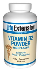Vitamin B2 (30 grams powder)* Life Extension