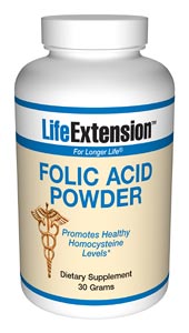 Folic Acid (30 grams powder)* Life Extension