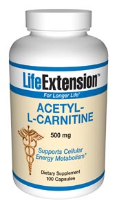 Acetyl-L-Carnitine (500 mg 100 capsules)* Life Extension