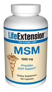 MSM (Methylsulfonylmethane) (1000 mg 100 capsules)* Life Extension