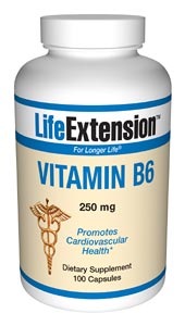 Vitamin B6 (250 mg 100 capsules)* Life Extension