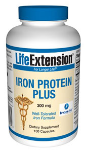 Iron Protein Plus (300 mg 100 capsules)* Life Extension