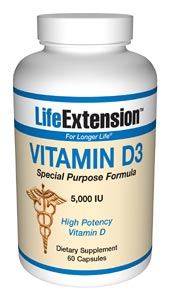 Vitamin D3 (5,000 IU 60 capsules)* Life Extension