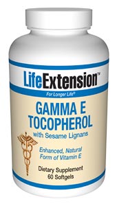 Gamma E Tocopherol with Sesame Lignans (60 softgels)* Life Extension