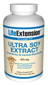 Ultra Soy Extract (675 mg 600 capsules)* Life Extension