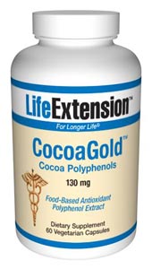 CocoaGold™ Cocoa Polyphenols (60 vegetarian capsules)* Life Extension