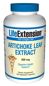 Artichoke Leaf Extract (500 mg 180 vegetarian capsules)* Life Extension