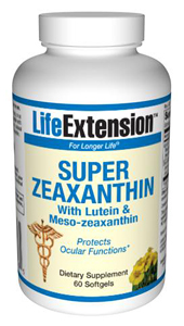 Super Zeaxanthin with Lutein & Meso-Zeaxanthin (60 softgels)* Life Extension