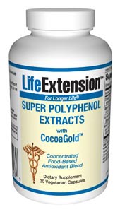 Super Polyphenol Extracts with CocoaGold� (30 vegetarian capsules)* Life Extension